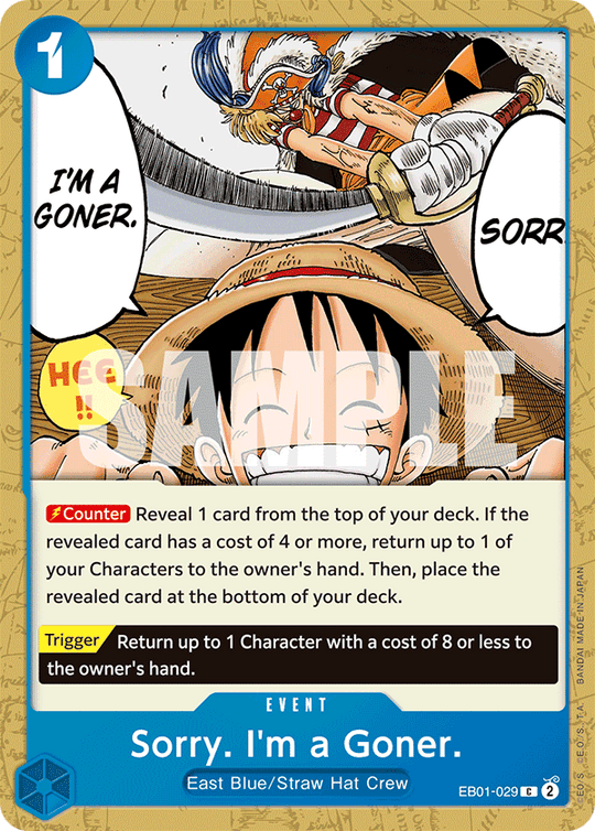 EB01-029, C, Sorry. I'm a Goner.