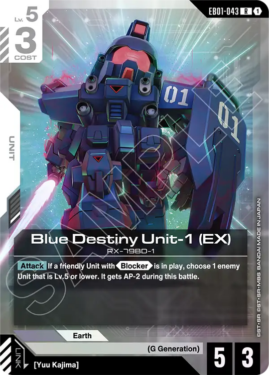 EB01-043, R, Blue Destiny Unit-1 (EX)