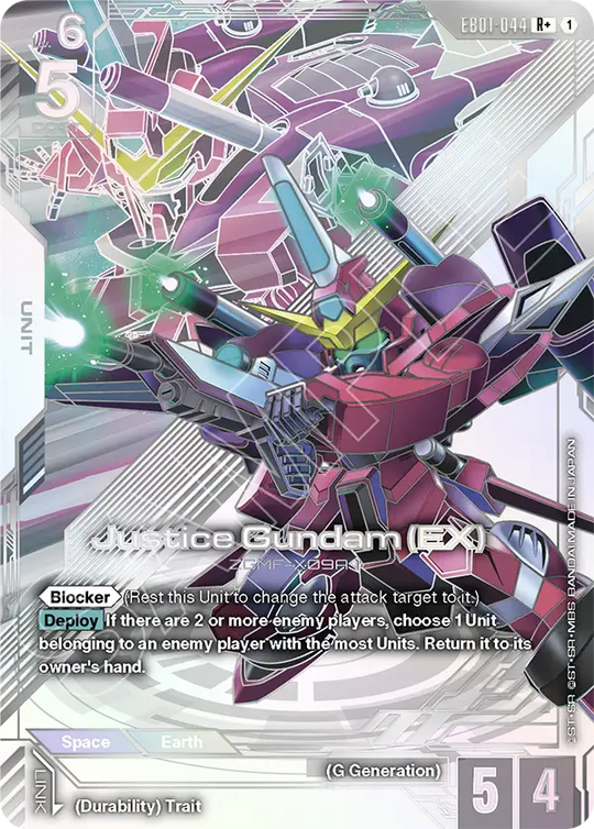 EB01-044, R, Justice Gundam (EX) (Alternate Art)