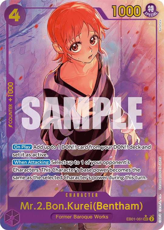 EB01-061, SEC, Mr.2.Bon.Kurei(Bentham) (Alternate Art)