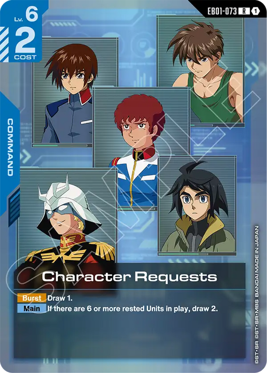 EB01-073, R, Character Requests