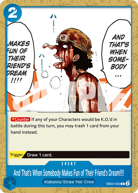 EB02-030, C, And That's When Somebody Makes Fun of Their Friend's Dream!!!!