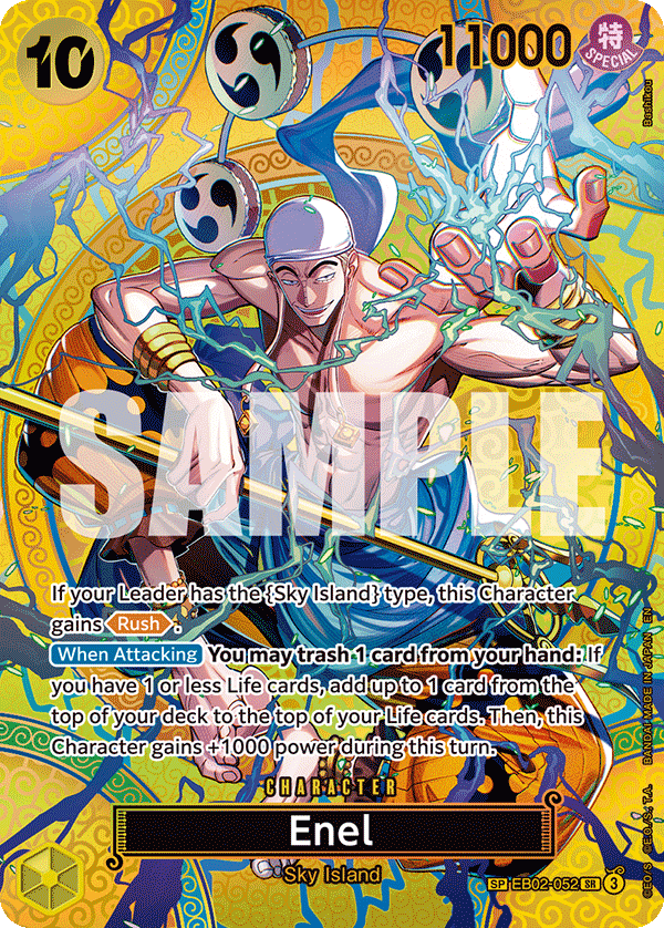 EB02-052, SR, Enel (OP15 Special Rare)