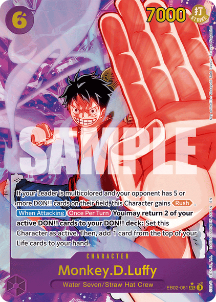 EB02-061, SEC, Monkey.D.Luffy (Alternate Art)