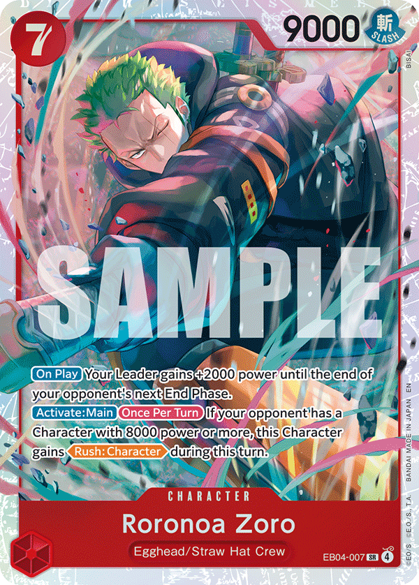 EB04-007, SR, Roronoa Zoro