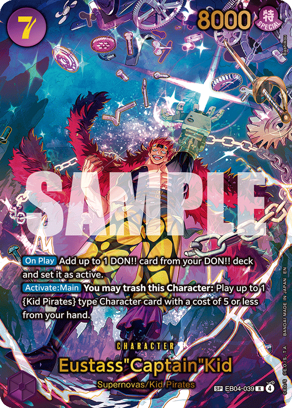 EB04-039, R, Eustass"Captain"Kid (OP14 Special Rare)