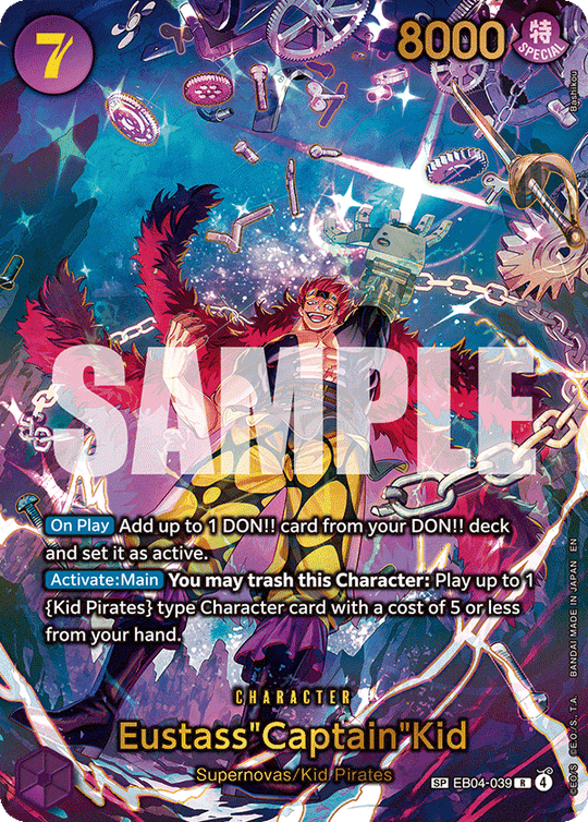 EB04-039, R, Eustass"Captain"Kid (OP14 Special Rare)