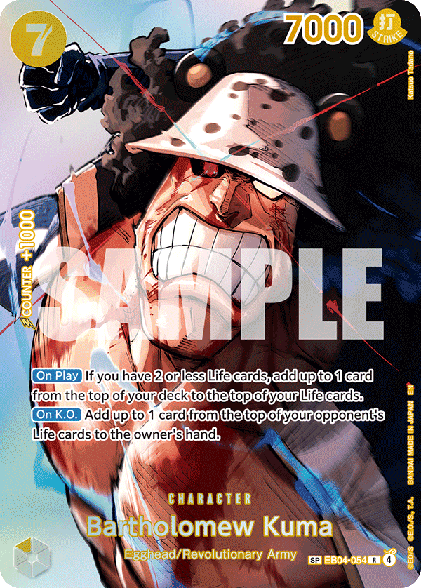 EB04-054, R, Bartholomew Kuma (OP16 Special Rare)