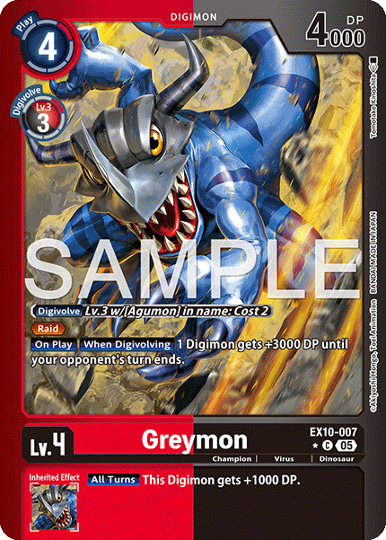 EX10-007, C, Greymon (Foil)