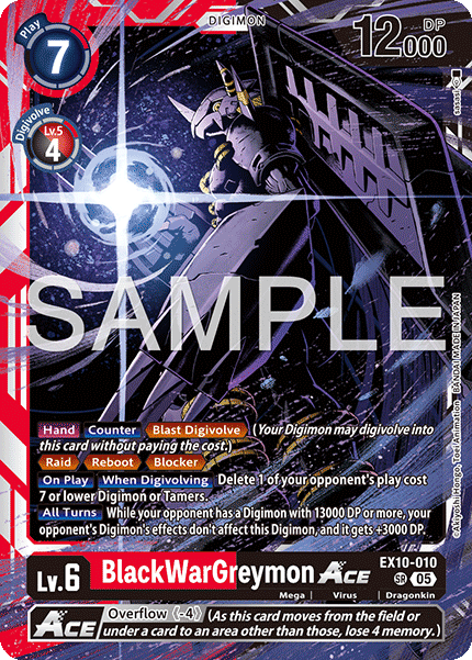 EX10-010, SR, BlackWarGreymon ACE