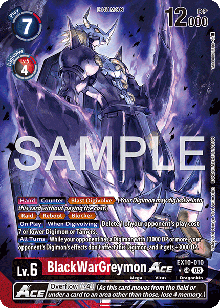 EX10-010, SR, BlackWarGreymon ACE (Alternate Art)