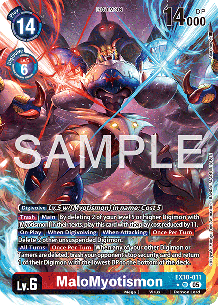 EX10-011, SR, MaloMyotismon (Alternate Art)