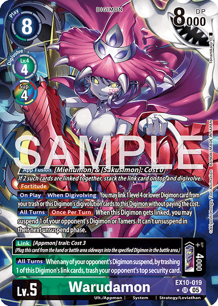 EX10-019, SR, Warudamon (Alternate Art)