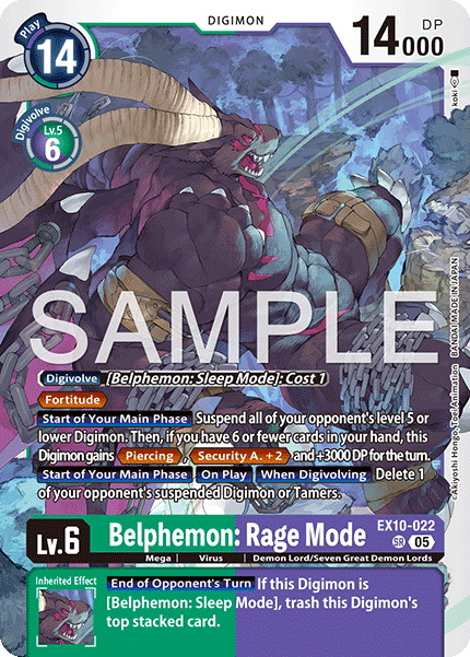 EX10-022, SR, Belphemon: Rage Mode