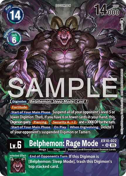 EX10-022, SR, Belphemon: Rage Mode (Alternate Art)