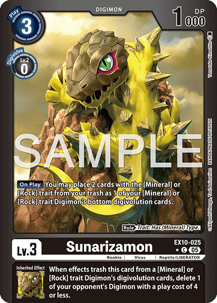 EX10-025, C, Sunarizamon (Foil)