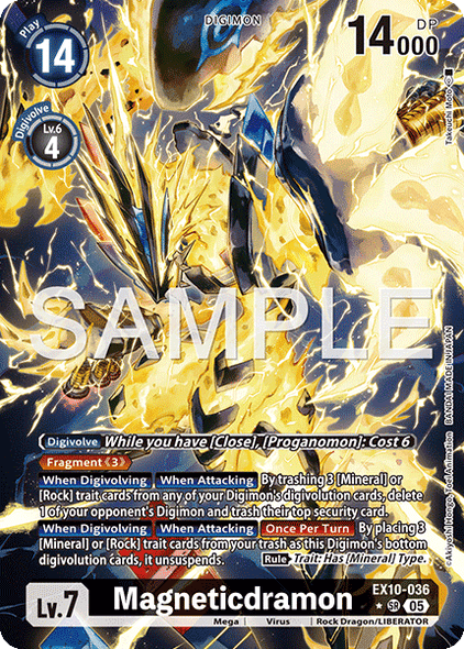EX10-036, SR, Magneticdramon (Alternate Art)