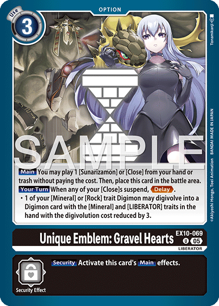 EX10-069, UC, Unique Emblem: Gravel Hearts
