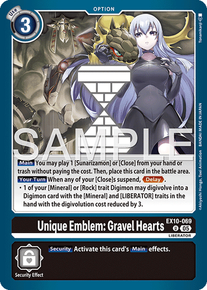 EX10-069, UC, Unique Emblem: Gravel Hearts