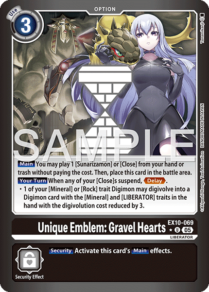 EX10-069, UC, Unique Emblem: Gravel Hearts (Foil)
