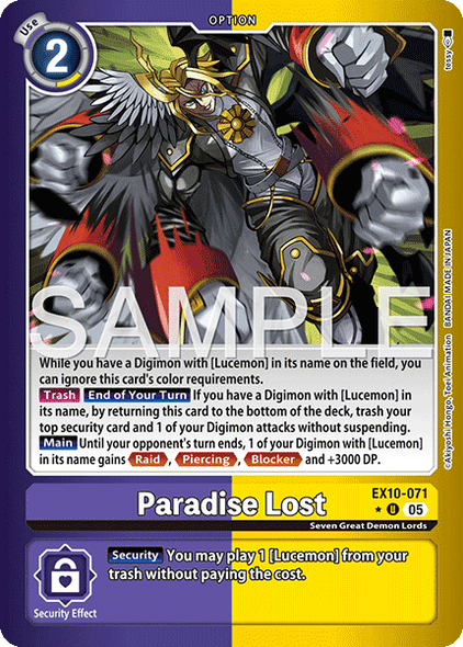 EX10-071, UC, Paradise Lost (Foil)