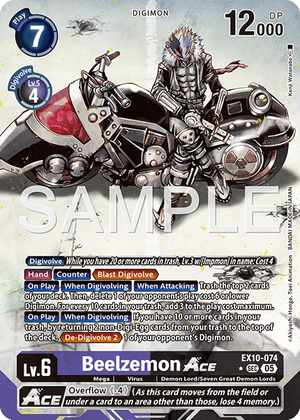 EX10-074, SEC, Beelzemon ACE (Alternate Art)
