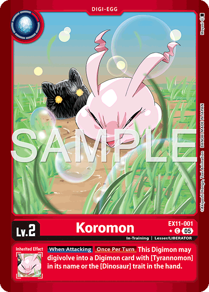 EX11-001, C, Koromon (Foil)