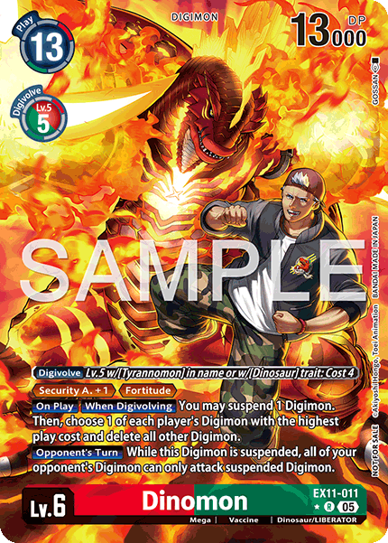 EX11-011, R, Dinomon (EX11 Box Topper)