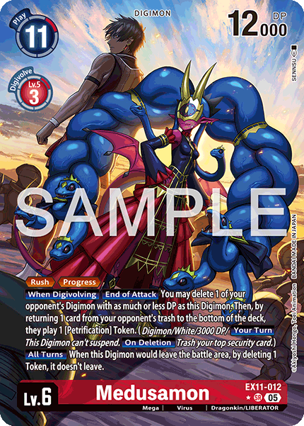 EX11-012, SR, Medusamon (Alternate Art)