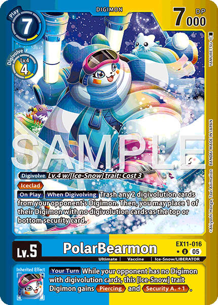 EX11-016, U, PolarBearmon (Foil)