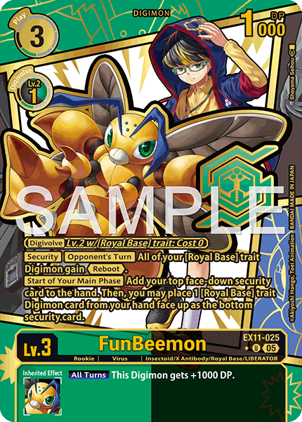 EX11-025, U, FunBeemon (Alternate Art)