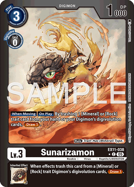 EX11-038, C, Sunarizamon (Foil)