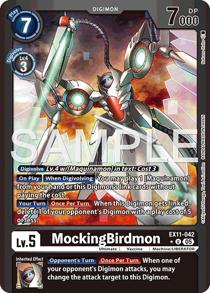 EX11-042, U, MockingBirdmon (Foil)
