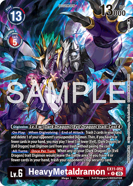 EX11-052, R, HeavyMetaldramon (EX11 Box Topper)