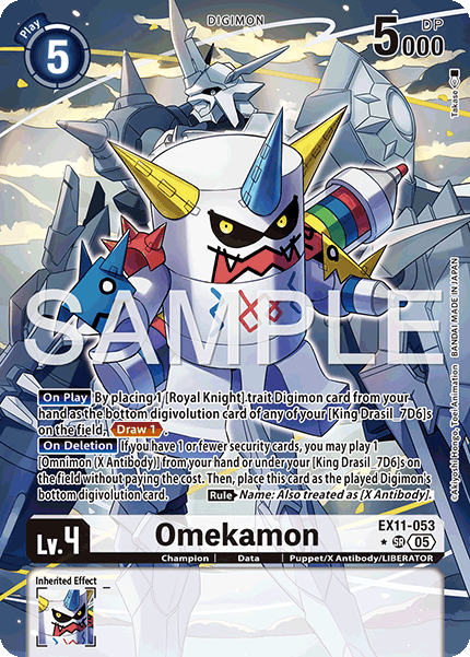 EX11-053, SR, Omekamon (Alternate Art)