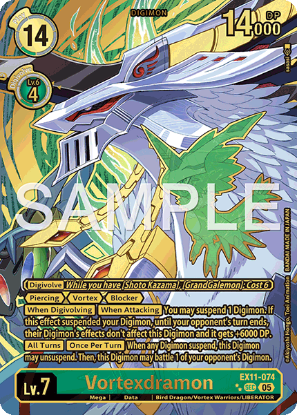 EX11-074, SEC, Vortexdramon (2 Star Alternate Art)