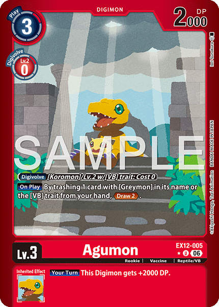 EX12-005, UC, Agumon (Foil)