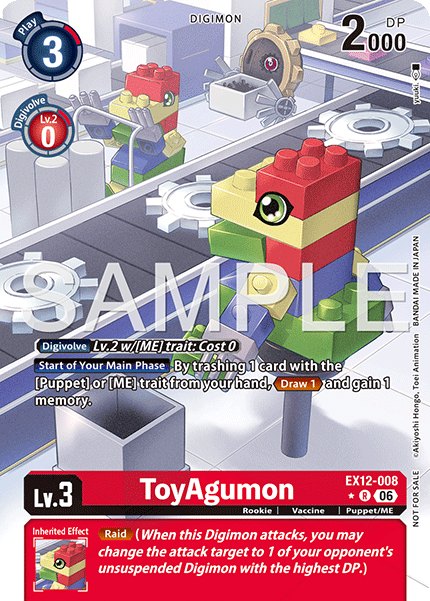 EX12-008, R, ToyAgumon (EX12 Box Topper)
