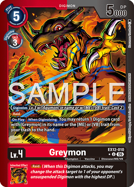 EX12-010, UC, Greymon (Foil)