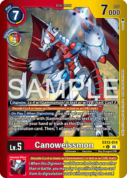 EX12-014, UC, Canoweissmon (Foil)