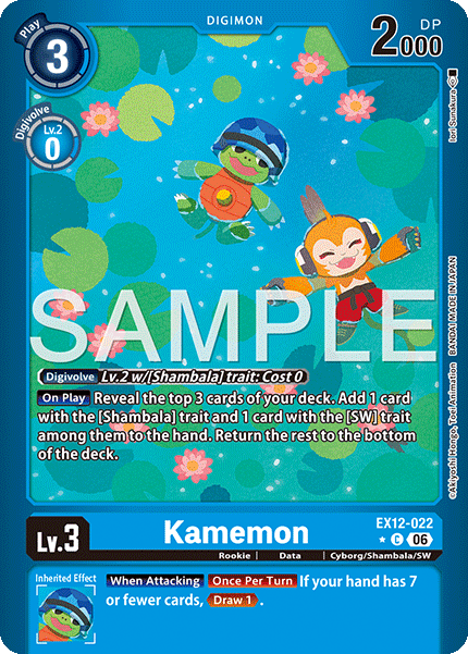 EX12-022, C, Kamemon (Foil)