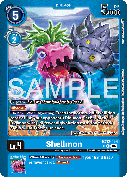 EX12-026, C, Shellmon (Foil)