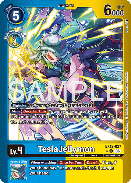 EX12-027, C, TeslaJellymon (Foil)