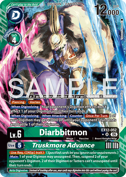 EX12-052, SR, Diarbbitmon (Alternate Art)