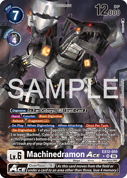 EX12-059, SR, Machinedramon ACE (Alternate Art)