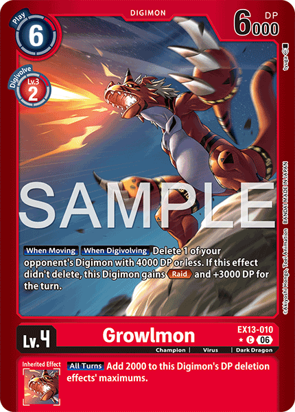 EX13-010, C, Growlmon (Foil)
