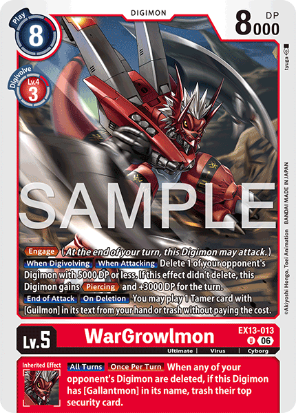 EX13-013, UC, WarGrowlmon