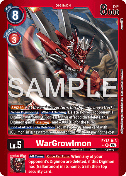 EX13-013, UC, WarGrowlmon (Foil)