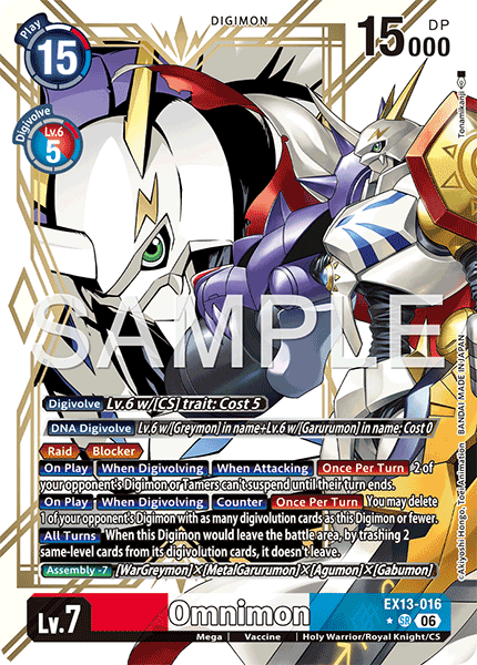 EX13-016, SR, Omnimon (Alternate Art)