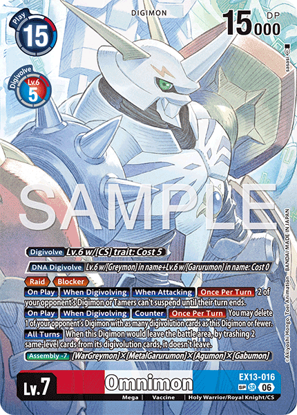 EX13-016, SR, Omnimon (Special Rare)